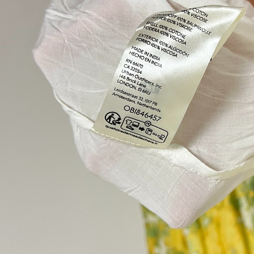 FREE PEOPLE Sundrenched Floral Tiered Maxi Sundress in Butter Combo Size Medium - Picture 9 of 9